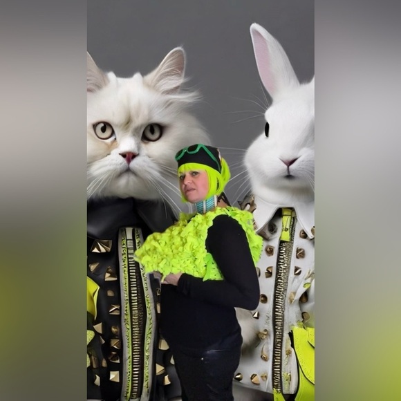 HANDCRAFTED Neon Green Women's Top knit by me NWT - Picture 10 of 17